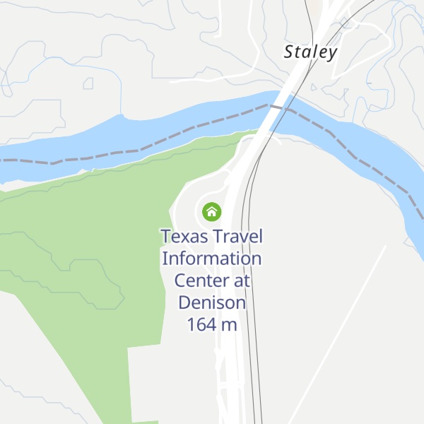 Map of Texas Travel Information Center at Denison
