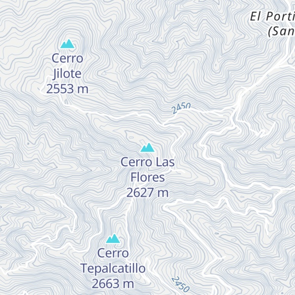 Map of Cerro Las Flores