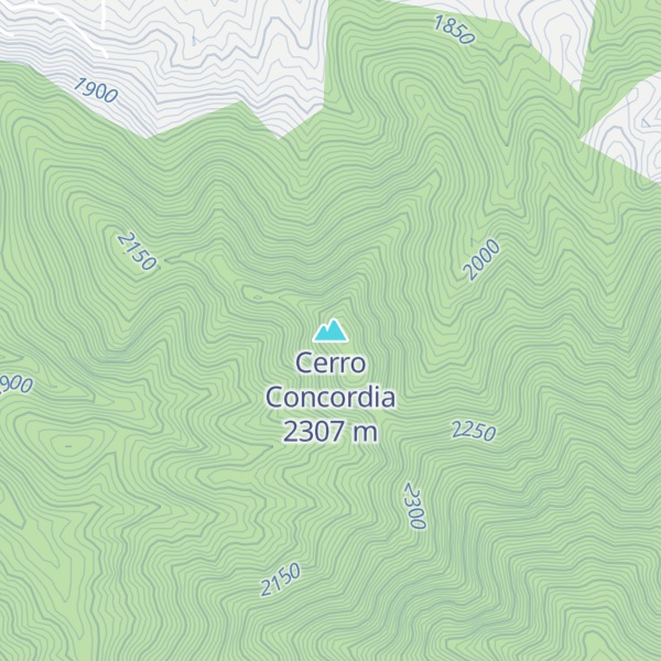 Map of Cerro Concordia