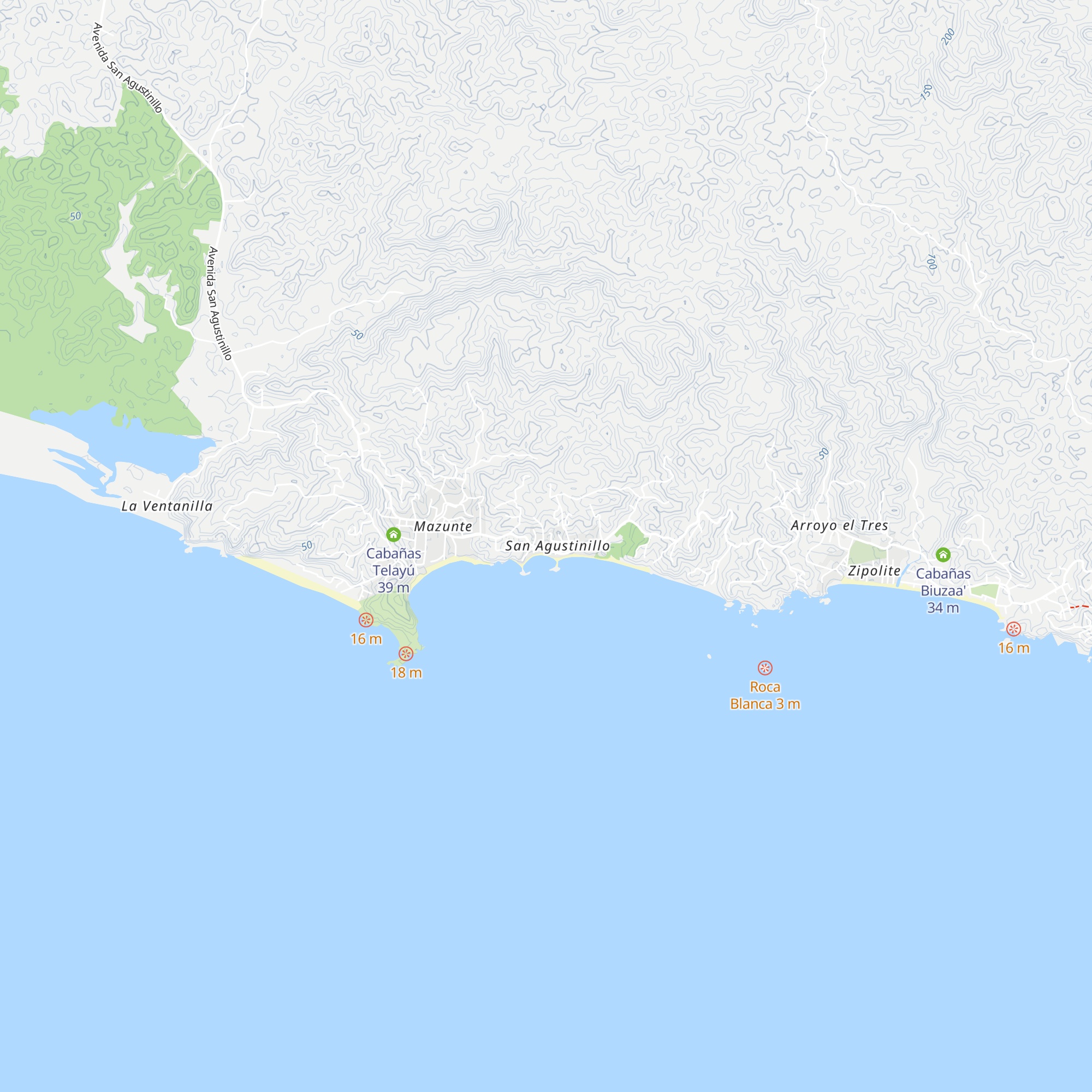 Cabañas Juquilita map