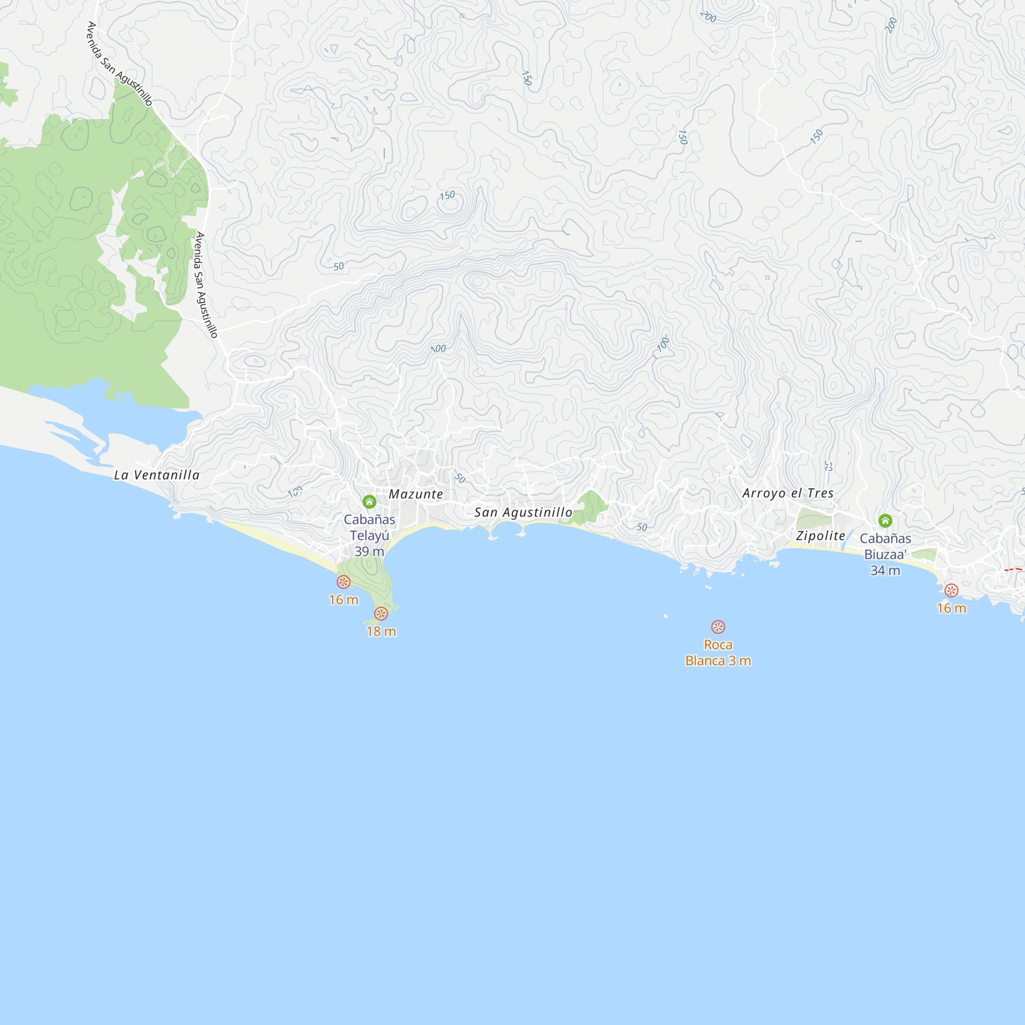Cabañas Juquilita map