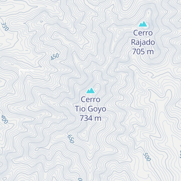 Map of Cerro Tio Goyo