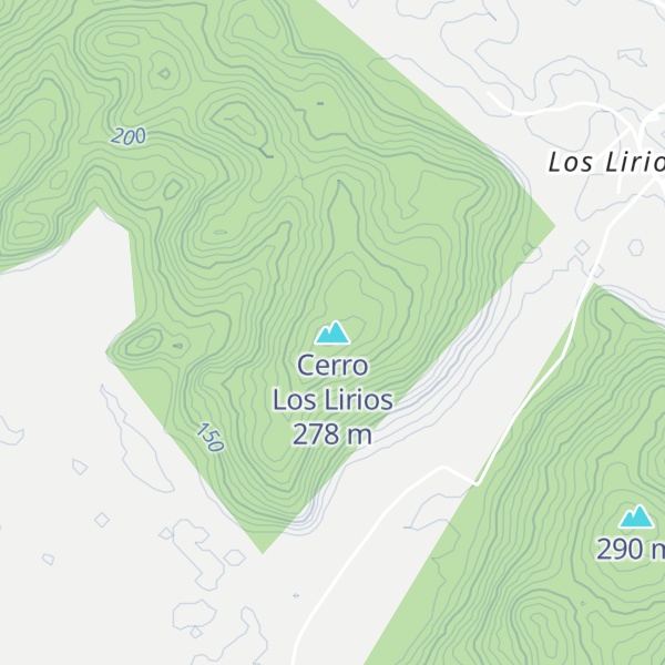 Map of Cerro Los Lirios