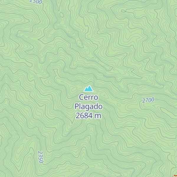 Map of Cerro Plagado