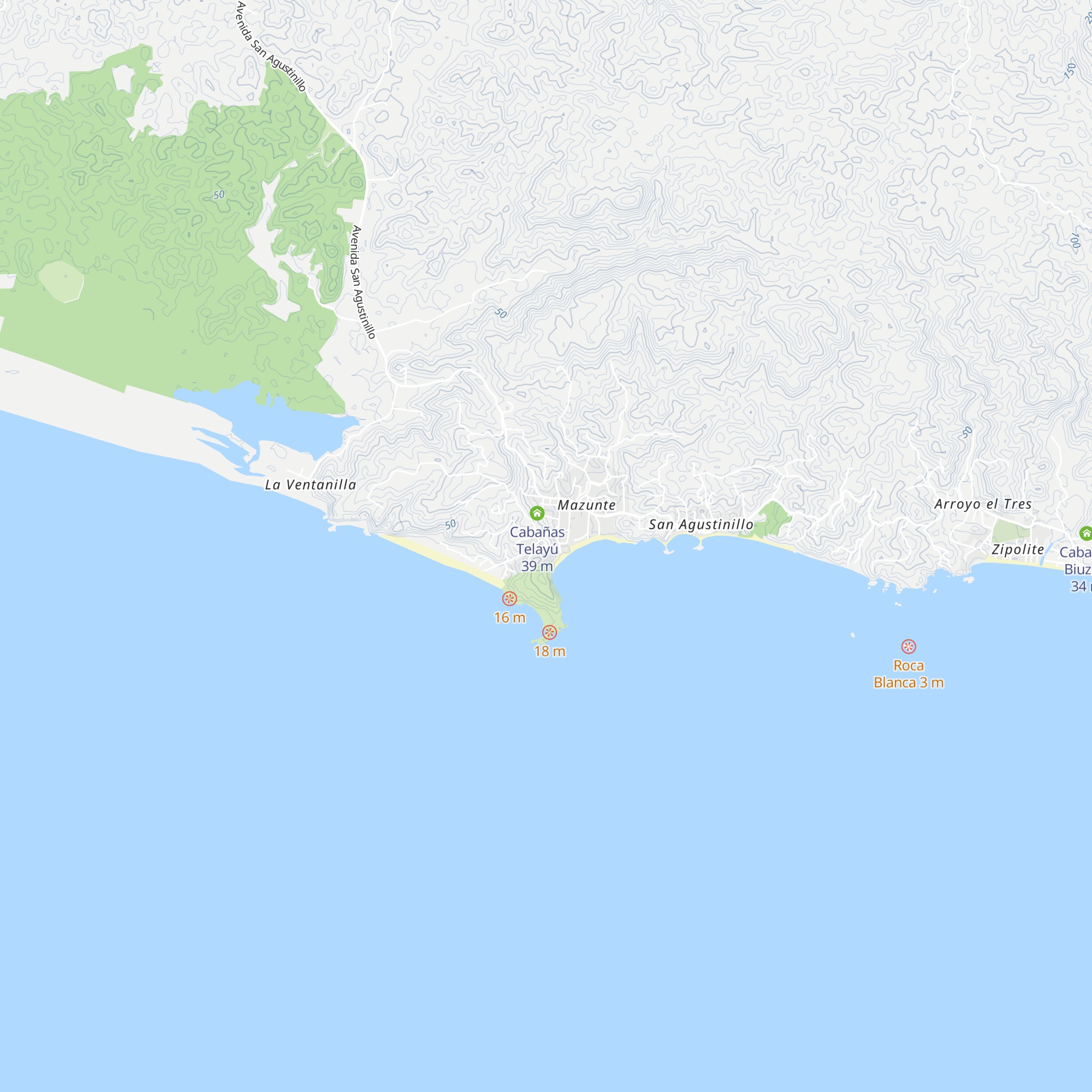 Cabañas Miramar map