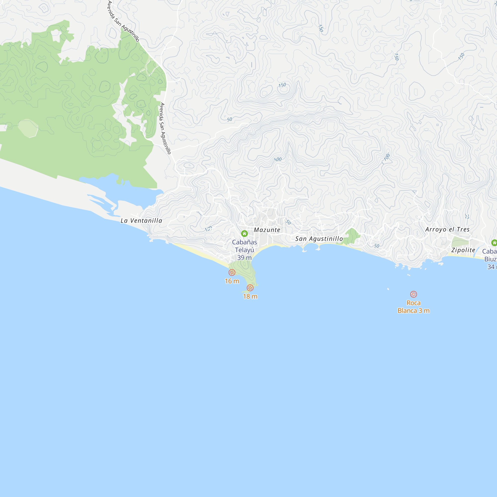 Cabañas Miramar map