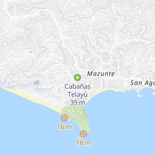 Map of Cabañas Telayú
