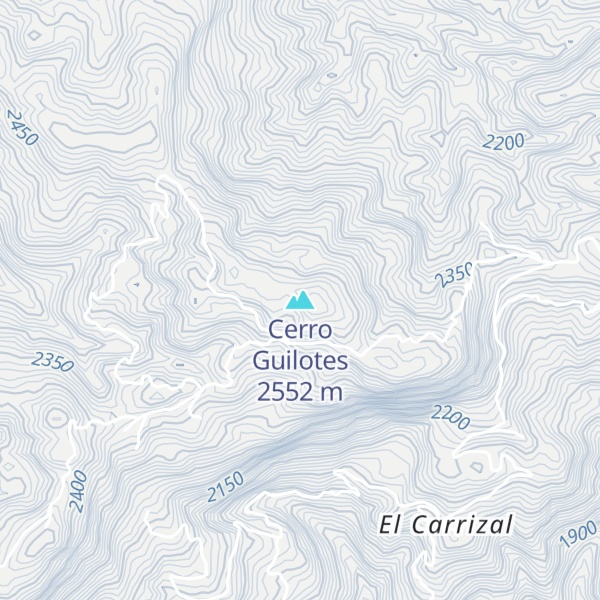 Map of Cerro Guilotes
