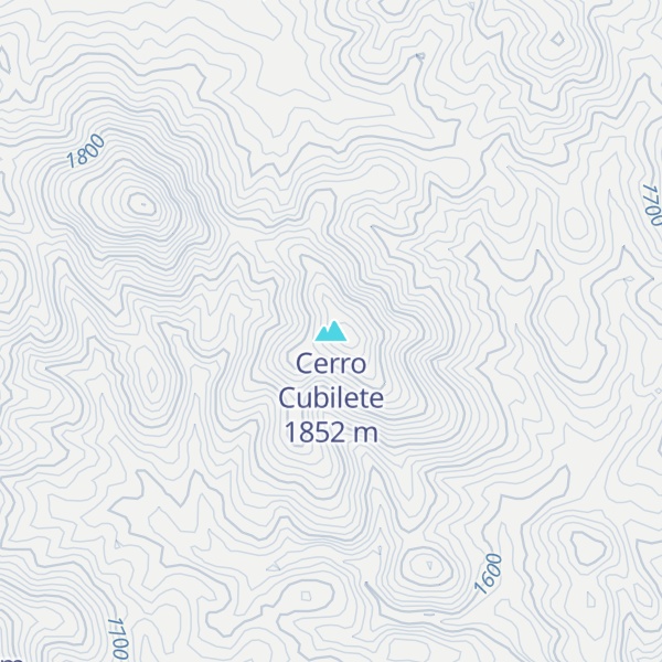 Map of Cerro Cubilete