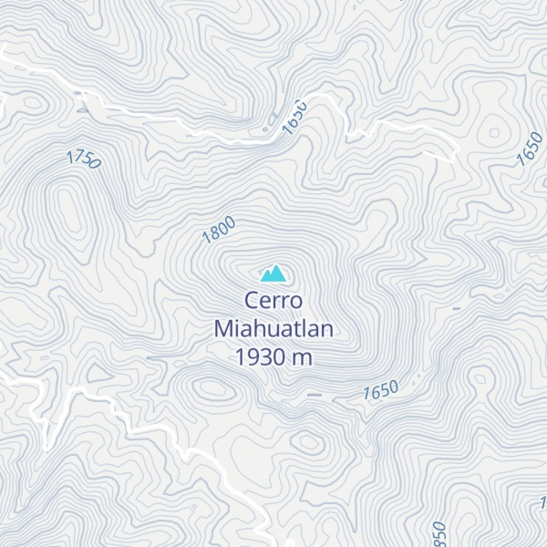 Map of Cerro Miahuatlan