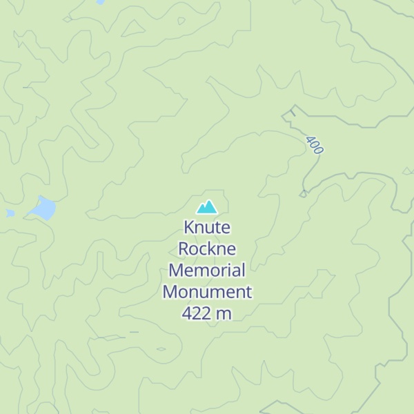 Map of Knute Rockne Memorial Monument