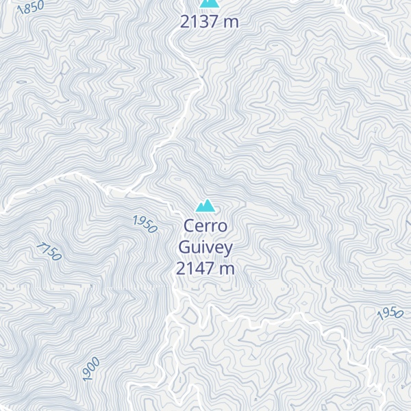 Map of Cerro Guivey