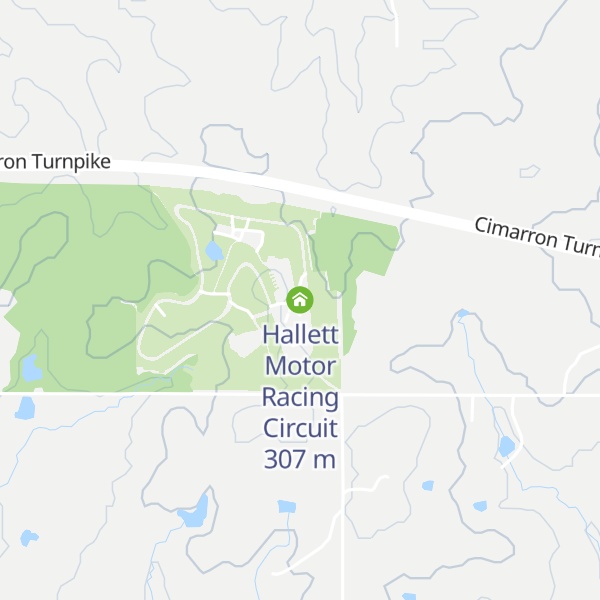 Map of Hallett Motor Racing Circuit