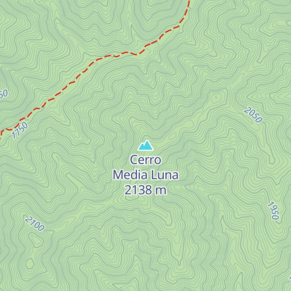 Map of Cerro Media Luna
