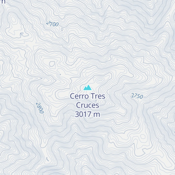 Map of Cerro Tres Cruces