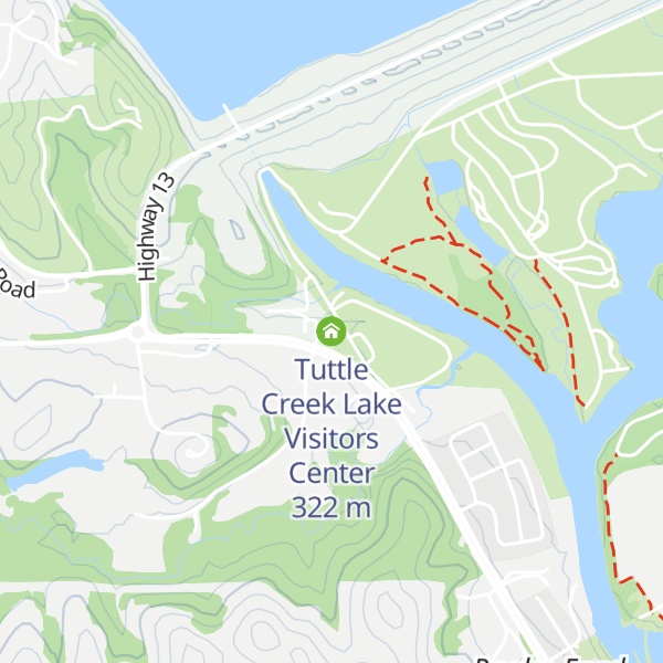 Map of Tuttle Creek Lake Visitors Center
