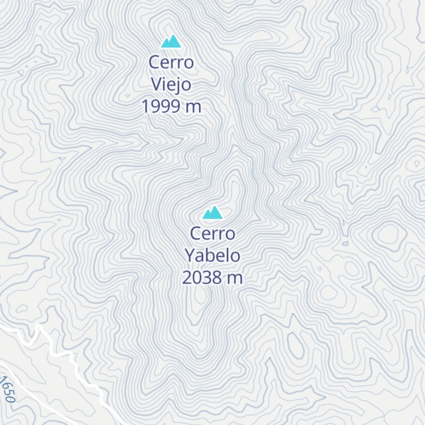 Map of Cerro Yabelo