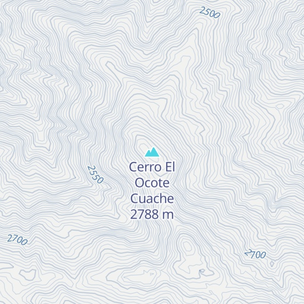 Map of Cerro El Ocote Cuache