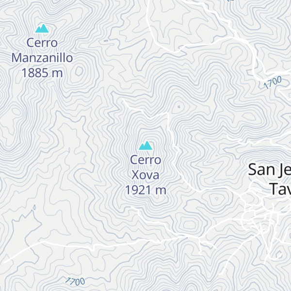 Map of Cerro Xova
