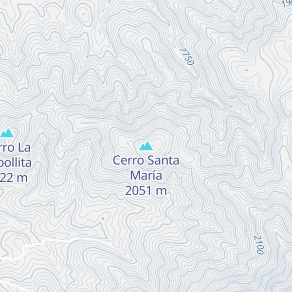 Map of Cerro Santa María