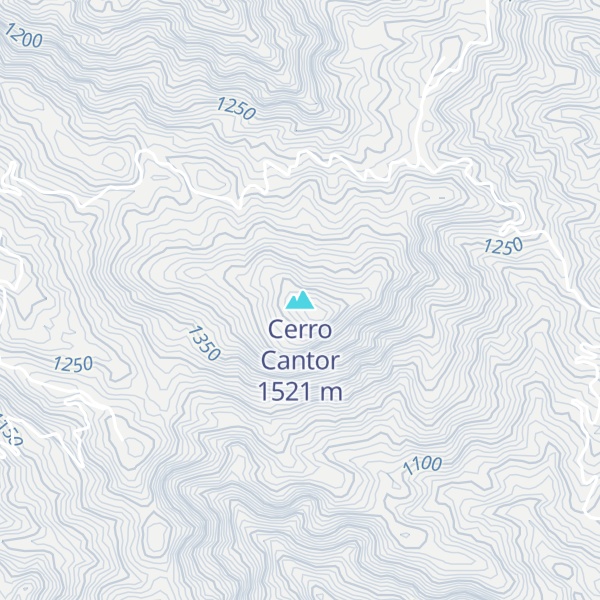 Map of Cerro Cantor