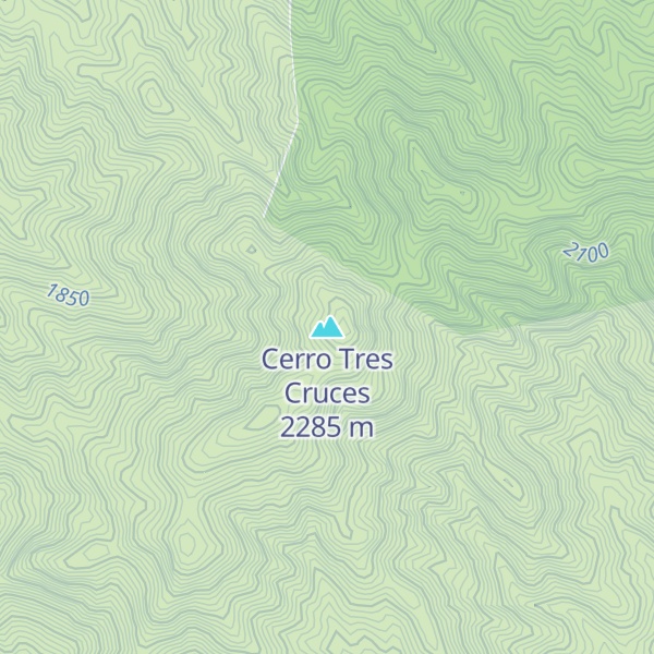 Map of Cerro Tres Cruces
