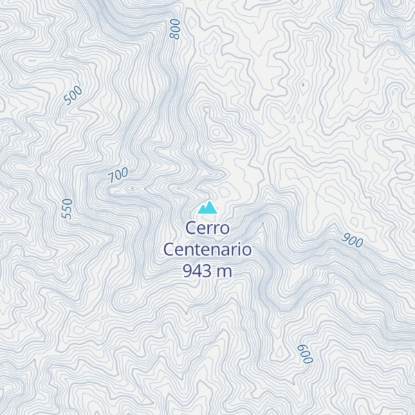 Map of Cerro Centenario