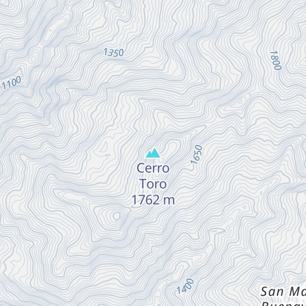 Map of Cerro Toro
