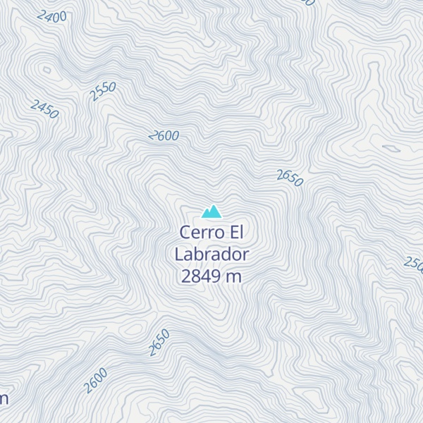 Map of Cerro El Labrador