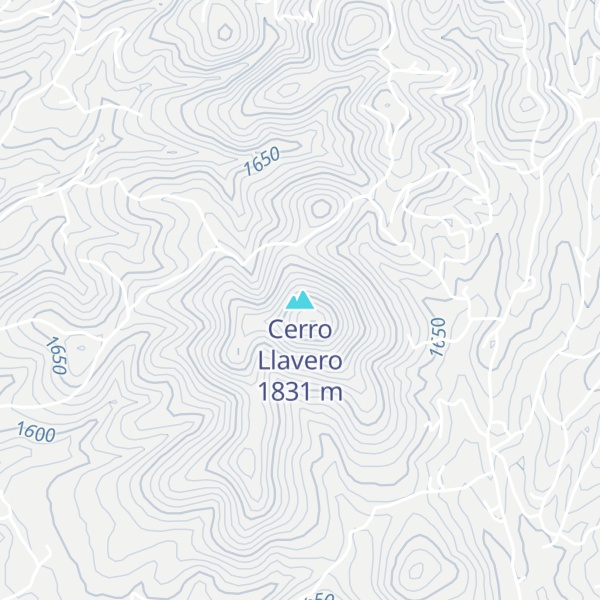 Map of Cerro Llavero