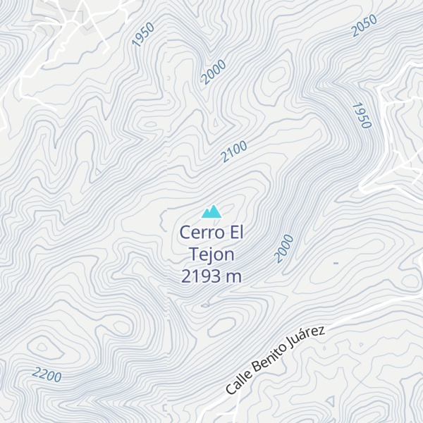 Map of Cerro El Tejon