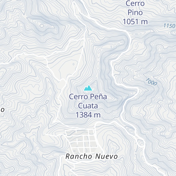 Map of Cerro Peña Cuata