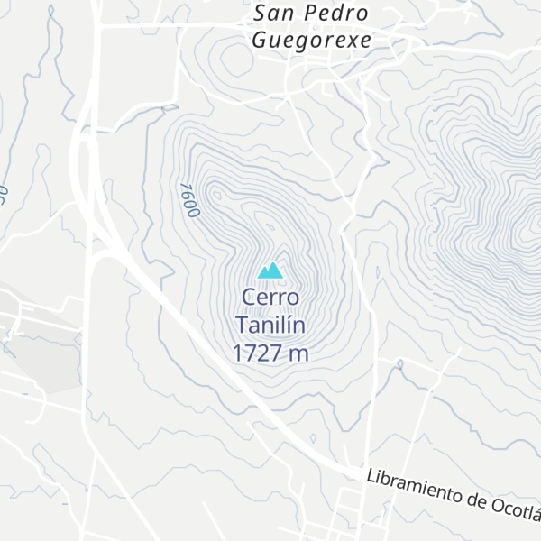 Map of Cerro Tanilín