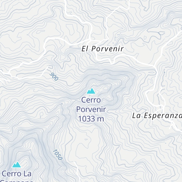 Map of Cerro Porvenir