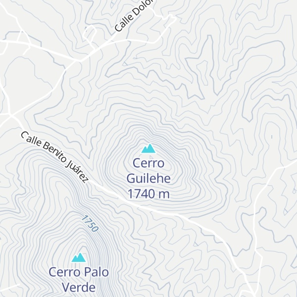 Map of Cerro Guilehe