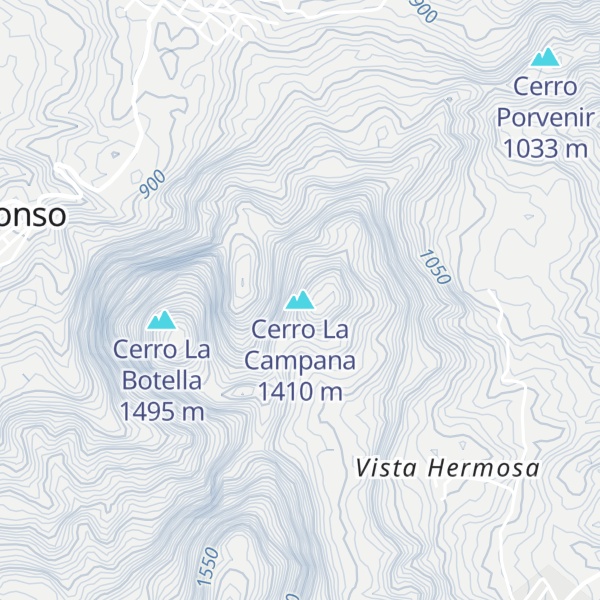 Map of Cerro La Campana