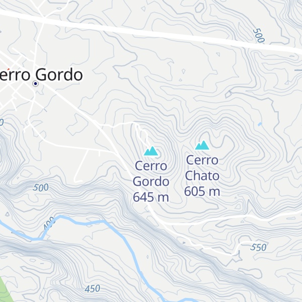 Map of Cerro Gordo