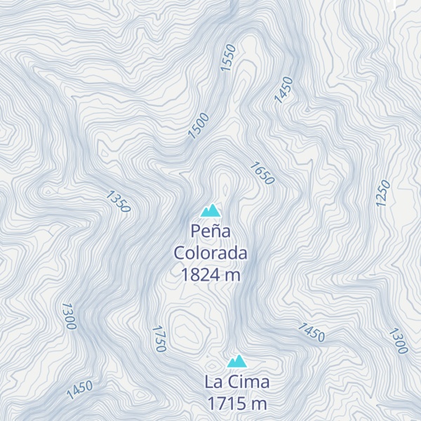 Map of Peña Colorada