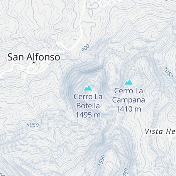 Map of Cerro La Botella