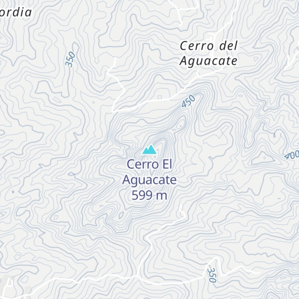 Map of Cerro El Aguacate
