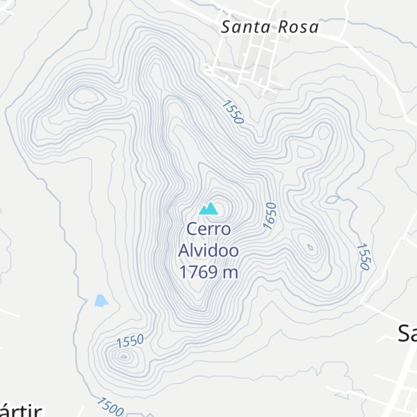 Map of Cerro Alvidoo