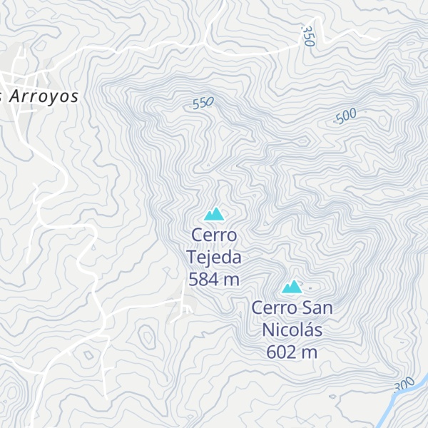 Map of Cerro Tejeda