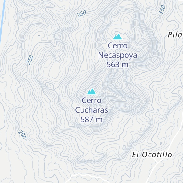 Map of Cerro Cucharas