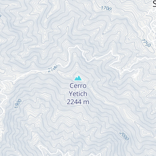 Map of Cerro Yetich