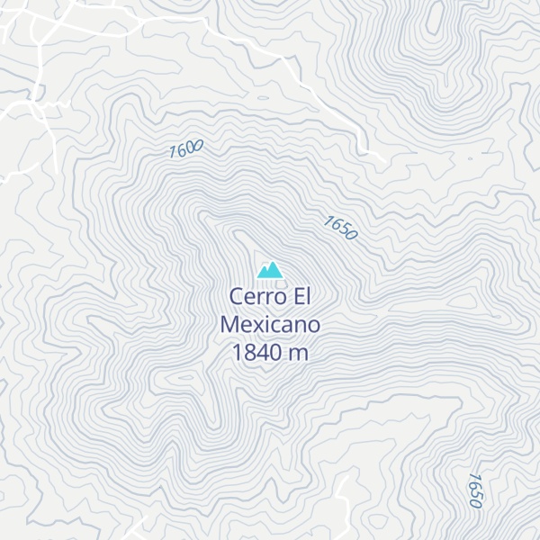 Map of Cerro El Mexicano