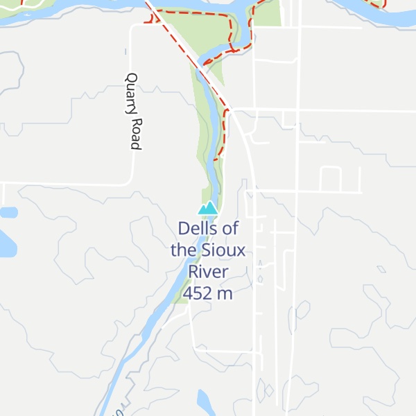 Map of Dells of the Sioux River
