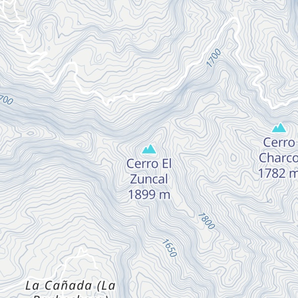 Map of Cerro El Zuncal