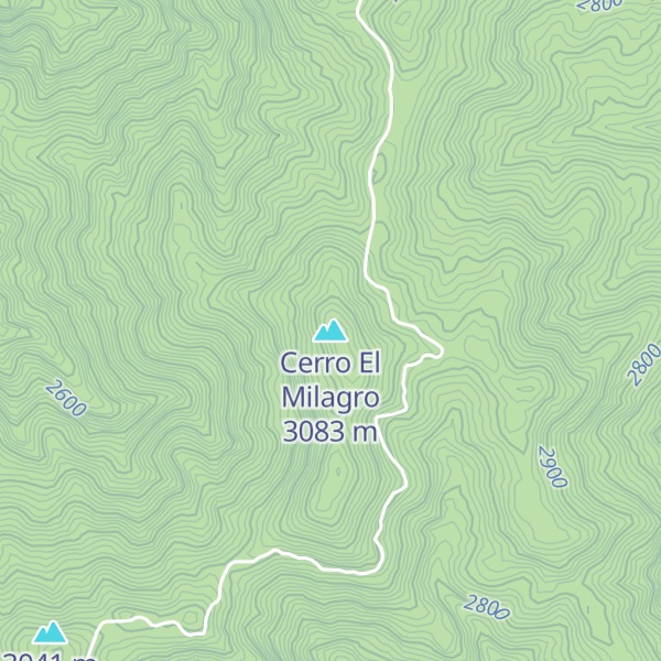 Map of Cerro El Milagro