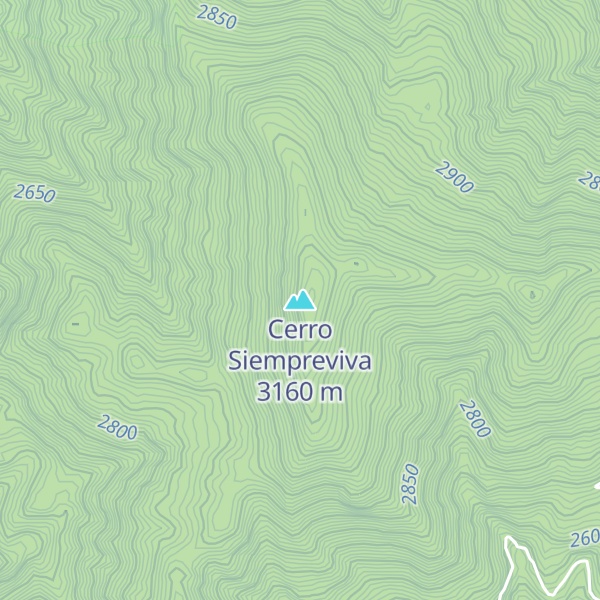 Map of Cerro Siempreviva