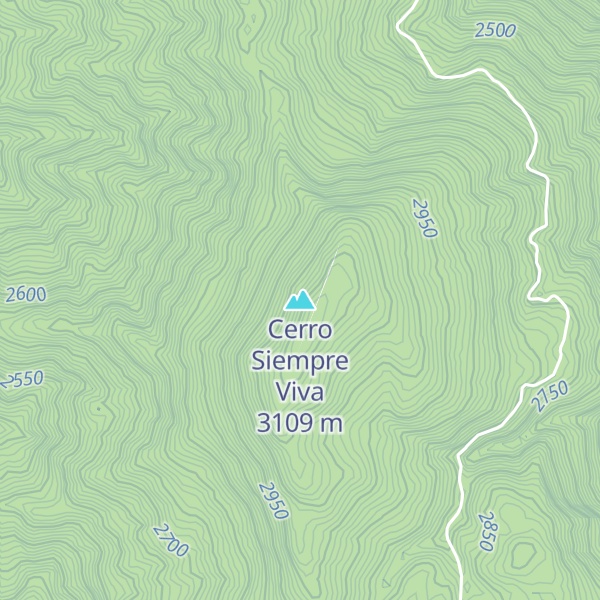 Map of Cerro Siempre Viva